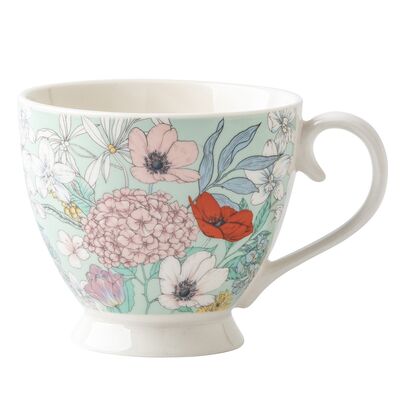 Filiżanka jumbo na stopce Folk Flowers 350 ml