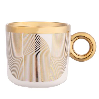 Kubek Palazzo 350 ml złote linie