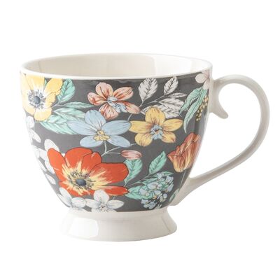 Filiżanka jumbo na stopce Folk Flowers 350 ml