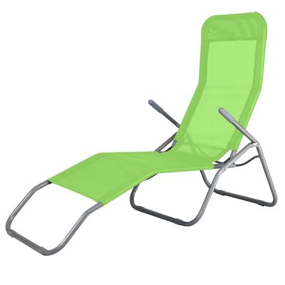Leżak stalowy 142 x 59 cm limonka