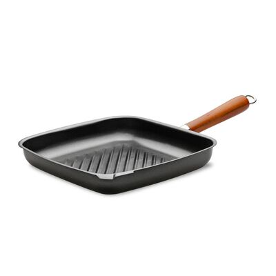 Patelnia prostokątna Carbon grill 24 x 26 cm czarna