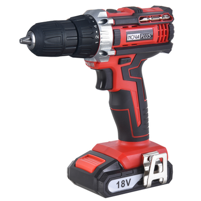 Wiertarko-wkrętarka li-jon 18 V 2 biegi NUTOOL RED