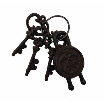 Dekoracja pęk kluczy z kłódką 6,6 cm