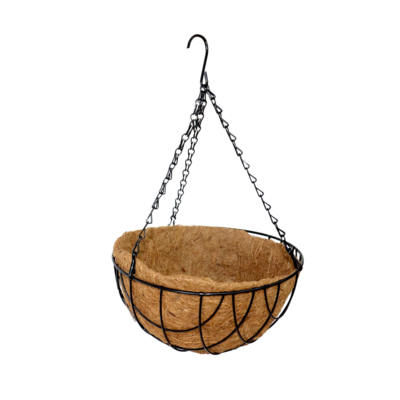 Koszyk na kwiaty z matą kokosową 12 x 25 cm