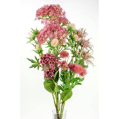 Mix roślin 6 rodzajów 24 sztuki błękit 55 x 20 cm 7628