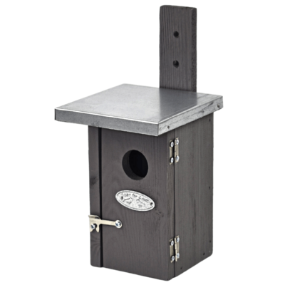 Domek dla ptaków czarny 25,2 x 11,4 x 13,5 cm