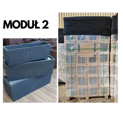 Donica zewnętrzna ciemny grafit L 80,5 x 30 x 30,5 cm 7793