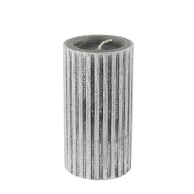 Świeca modern walec grafit M  15 x 8 cm