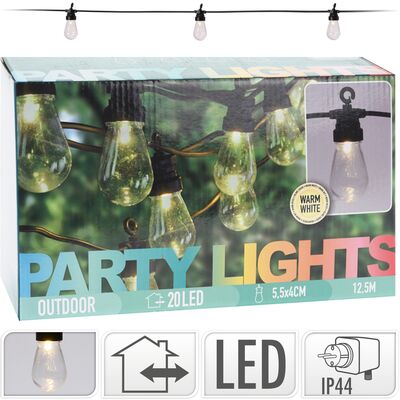 Girlanda  Partylight 20 żarówka przezroczysta 5,5 x 4 cm