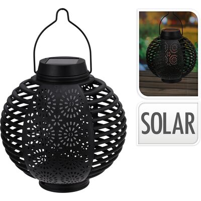 Lampion solarny dia czarny 15 x 15 cm