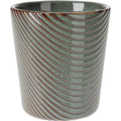 Doniczka 13x14cm zielona embos 13 x 14 cm
