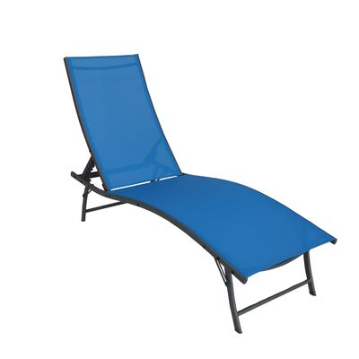 Leżanka 182 x 55 cm niebieska