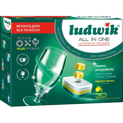 Tabletki do zmywarek All in one P-Free 30 sztuk 540 g Ludwik