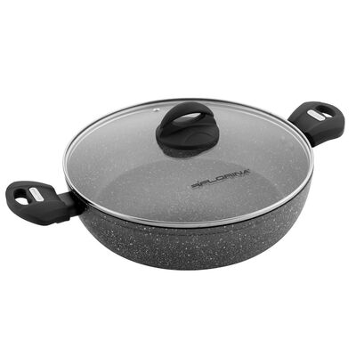Garnek aluminiowy LAVA STONE niski szary 28 cm 3,8 l