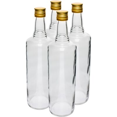 Butelka 1000 ml Italiano zakrętka biała 4 sztuki