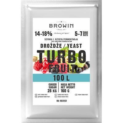 Drożdże gorzelnicze TurboFruit 5 - 7dni 100 l 160 g
