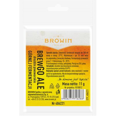 Drożdże piwowarskie BrewGo Ale 11 g