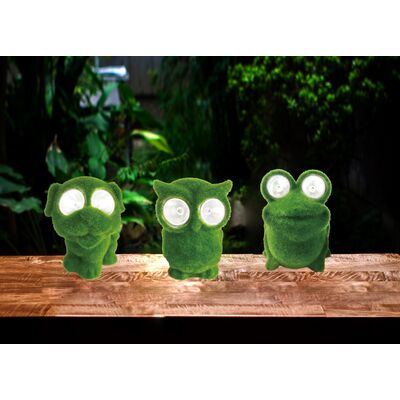 Lampa solarna figurka zwierzątko mix zielona