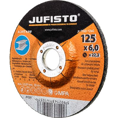 Tarcza do szlifowania 125 x 6 x 22,2 mm stal Jufisto