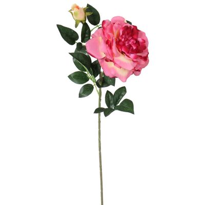 Gałązka róży 2 kwiaty 64 cm