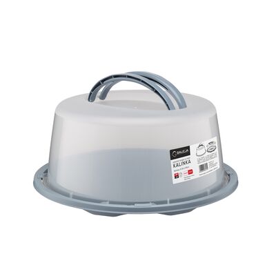 Pojemnik okrągły na ciasto Kalinka śr. 35 cm szary