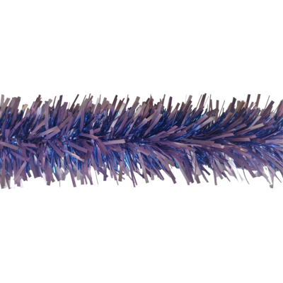 Łańcuch choinkowy grubo cięty 300 x 8 cm niebiesko-różowy