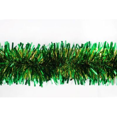 Łańcuch choinkowy grubo / cienko cięty 300 x 10 cm zielono-złoty