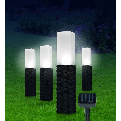 Zestaw 4 lamp solarnych 5,5 x 5,5 x 43 cm