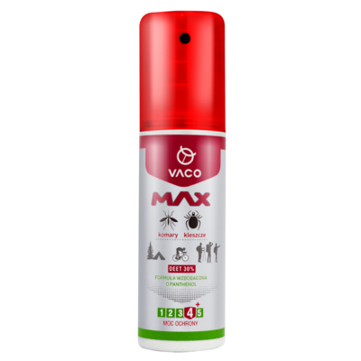 Płyn MAX na komary i kleszcze DEET 30% 80 ml Vaco