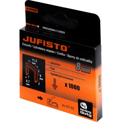 Zszywka typu F 8 mm opakowanie: 1000 sztuk Jufisto