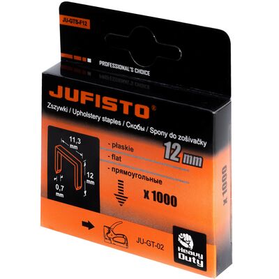 Zszywka typu F 12 mm opakowanie: 1000 sztuk Jufisto