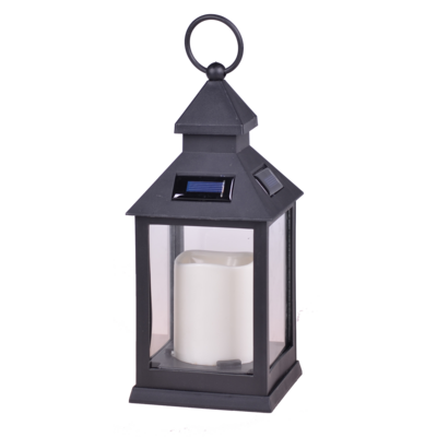 Latarenka 10,5 x 10,5 x 23,5 cm czarna