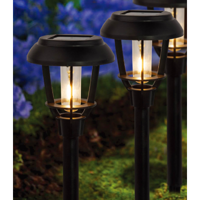 Lampa solarna LED 11,5 x 40,5 cm czarna