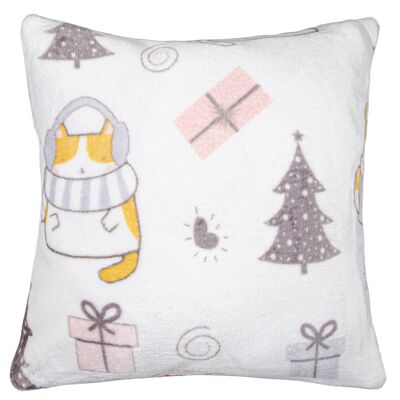 Poszewka WINTER FELLOWS 40 x 40 cm biały