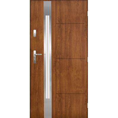 Drzwi zewnętrzne MITIKAS Złoty dąb 80 prawe