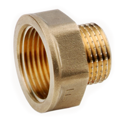 Redukcja 1" x 1/2" nakrętno-wkrętne żółta