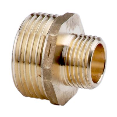 Nypel redukcyjny mosiężny 3/4" x 1/2" żółty