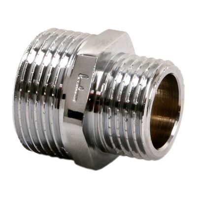 Nypel redukcyjny mosiężny 3/4" x 1/2" chrom