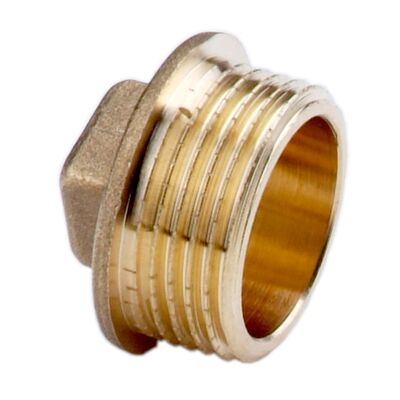 Korek 3/8" mosiężny żółty