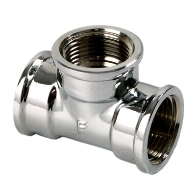 Trójnik mosiężny 1/2" chrom
