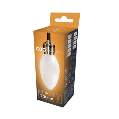 Żarówka LED ORO-E14-C35-FL-ROTO-6W-WW