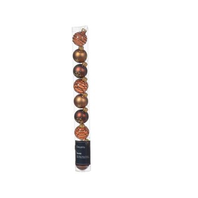 Bombki szklane mix 3 cm brązowe