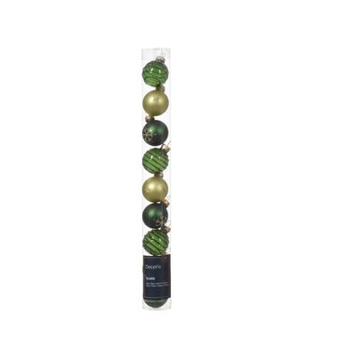 Bombki szklane mix 3 cm zielone