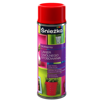 Multispray Lakier Ogólnego Stosowania połysk 400 ml czerwony