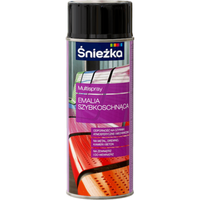 Emalia Szybkoschnąca połysk 400 ml czarny Śnieżka