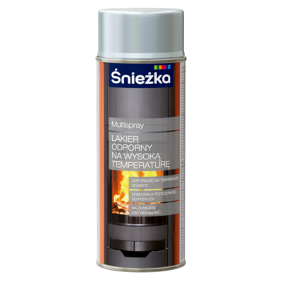 Lakier Odporny Na Wysoką Temperaturę 400 ml srebrny Śnieżka