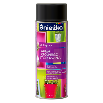 Multispray Lakier Ogólnego Stosowania połysk 400 ml czarny