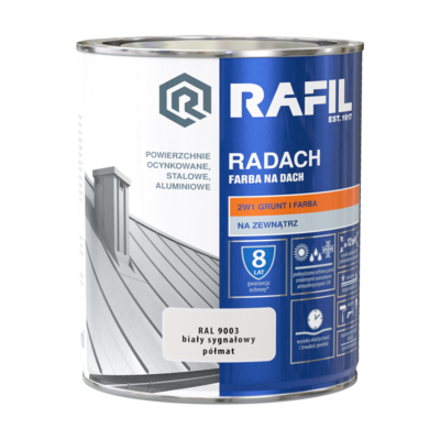 Farba na dach Radach biały sygnałowy 0,75 l