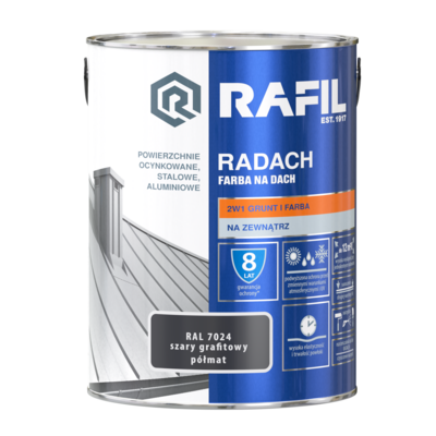 Farba na dach Radach szary grafit 5 l