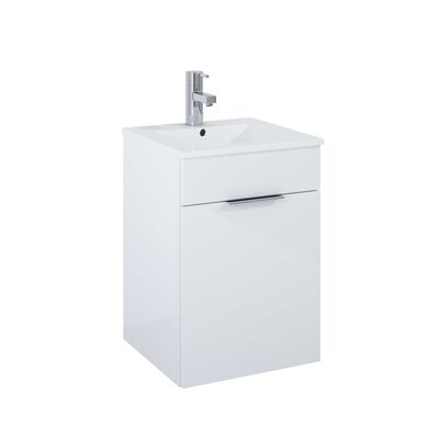 Zestaw szafka łazienkowa z umywalką Qubo biała 58 cm Elita